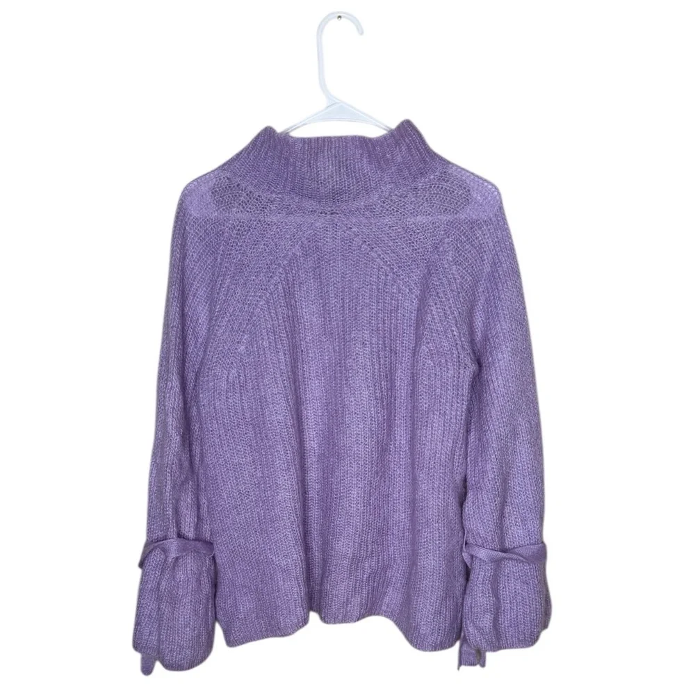 NAADAM Umbriel Turtleneck Sweater Lilac Purple Size Medium Revolve Mohair Blend
